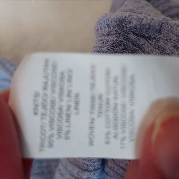 Lucky Brand 3/4 sleeve top in periwinkle small - Picture 8 of 11